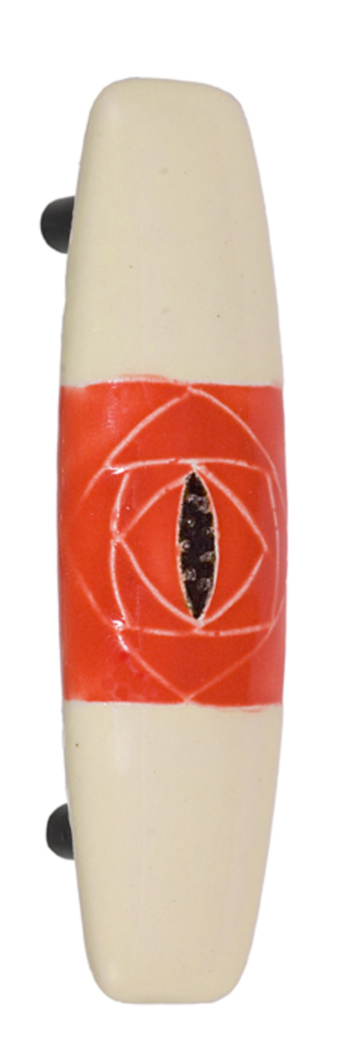 Acorn PPLYP Sm Pull Off White with Sq Orange Rose