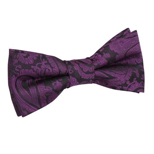 Paisley Pre-Tied Bow Tie - Boys - Purple