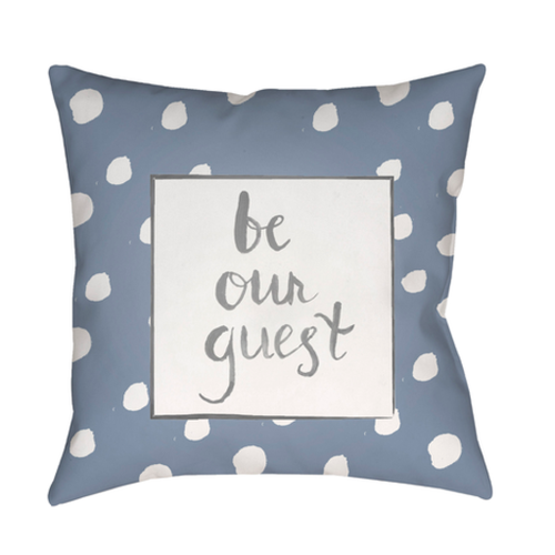 Surya QTE003-2020 20 x 20 x 4 in. Be Our Guest Square Throw Pillow&#44