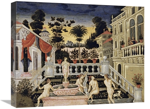 Global Gallery GCS-279494-22-142 22 in. David Watching Bathsheba Bathe