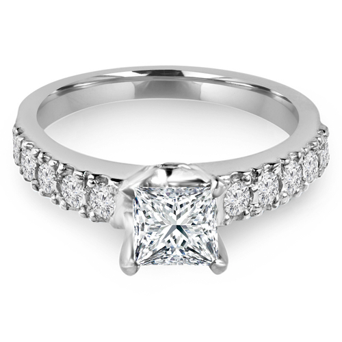 Majesty Diamonds MD190200-3.5 1.14 CTW Princess Diamond Solitaire with