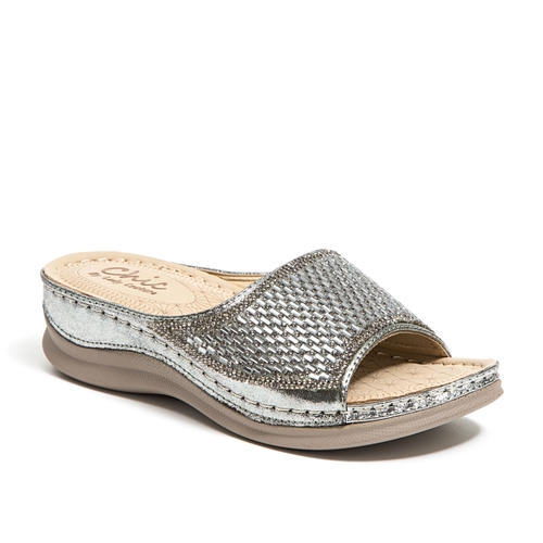 Lady Couture FINE-PWT-42 Glitz Slide Slipper with a Padded Foot Bed&#4