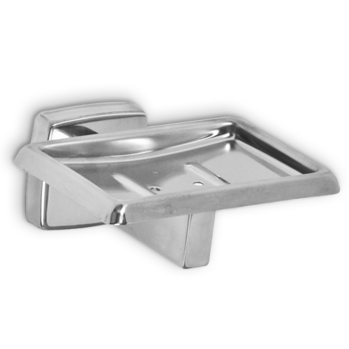 AJW UX122-BF Bright Soap Dish With Drainage Holes - Surface Mounted