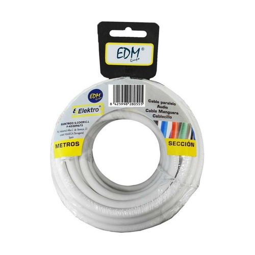 Cable EDM 2 X 0,5 mm White 20 m