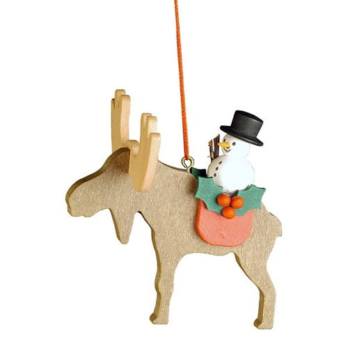 ULBR 10-0463 Christian Ulbricht Ornament - Snowman on Elk