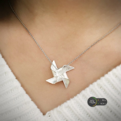 925 Silver Pinwheel Necklace