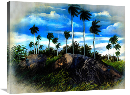 Global Gallery GCS-477337-2432-142 24 x 32 in. Windy Palms Art Print -