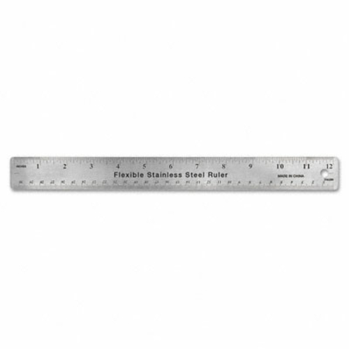 Universal 59023 Stainless Steel Ruler with Cork Back and Hanging Hole 