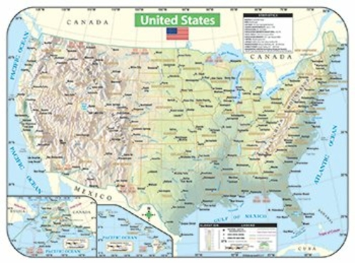 United States Shaded Relief Map