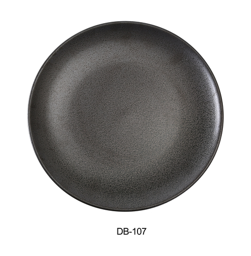 Yanco DB-107 Diamond Black Collection 7" Coupe Shape Round Plate