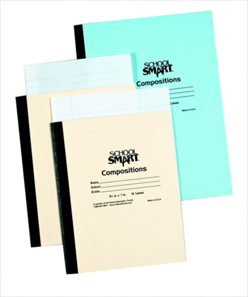 School Smart 085307 Flexible Plain Stitched Cover Composition Book - 4