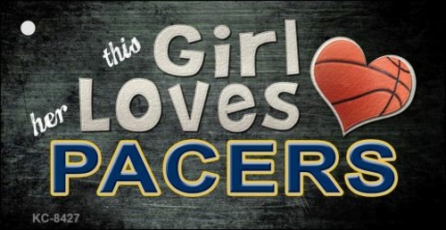 Smart Blonde KC-8427 1.5 x 3 in. This Girl Loves Her Pacers Novelty Me