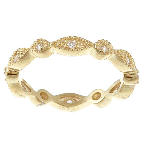 Celeste 501R-28366V_sz7 Gold Overlay Sterling Silver Cubic Zirconia Mi