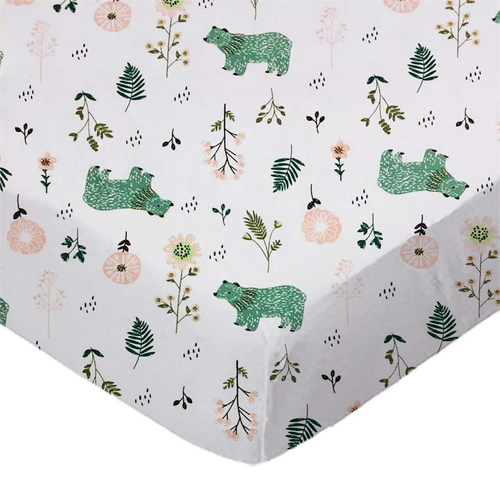 SheetWorld Fitted Bassinet Sheet - 100% Cotton Jersey - Woodland