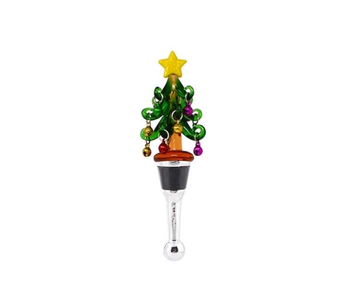LS Arts XM-1103 Bottle Stopper - Christmas Tree with Bells