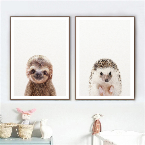 Woodland Animals Art Posters and Prints Sloth Wall