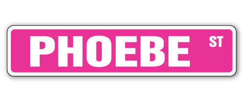 SignMission SS-PHOEBE 4 x 18 in. Childrens Name Room Street Sign - Pho