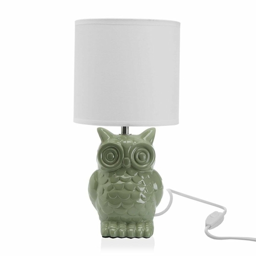 Desk lamp Versa Owl Ceramic (16 x 16 x 32,5 cm) (16 x 32,5 x 16 cm)