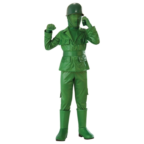 Rubies 279018 Halloween Boys Green Army Boy Costume - Large