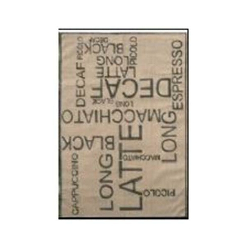 Contemporary Natural Word Cafe Rug 140 X 200 Cm