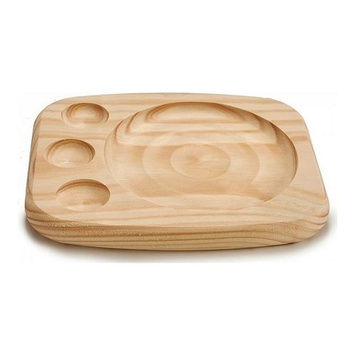 Snack tray Wood Sauces (19 x 2 x 22 cm)