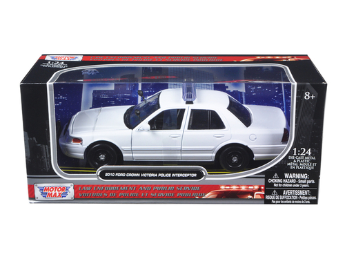 2010 Ford Crown Victoria Police Interceptor Unmarked White 1/24