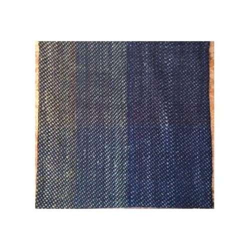 Multi Blue Wool Silk Throw