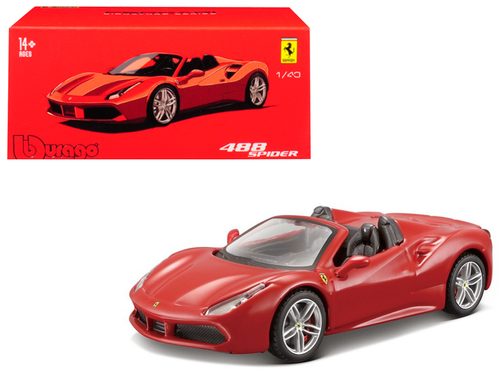 Ferrari 488 Spider Red \Signature Series\" 1/43 Diecast Model Car by