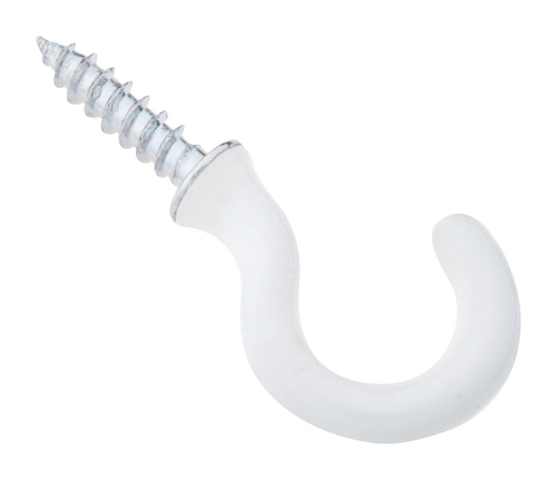 National Manufacturing Sales 5705827 0.75 in. White Vinyl Cup Hook Ste