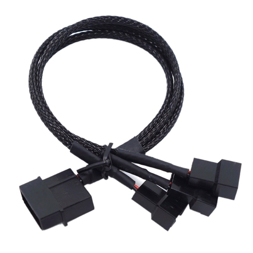 27cm Molex To 3 Way 3Pin/4Pin Fan Adapter For