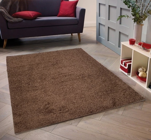 Homedora HD-SHAGGY-BROWN 5 x 7 ft. Discount World Shaggy Collection Br