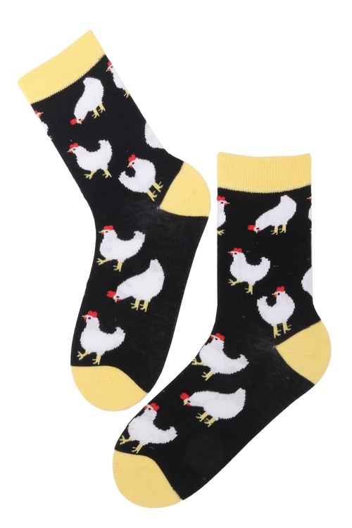 CHICKEN MOM cotton socks with chicken
