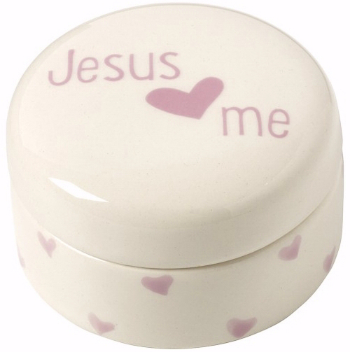 Precious Moments 198077 Girl Jesus Loves Me Trinket Box - 1.5 in.