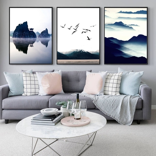 Lake Water Wall Art Landscape Canvas