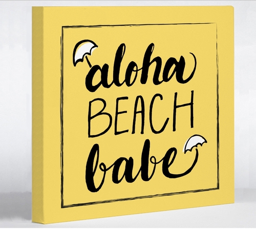 One Bella Casa 73719WD20 20 x 24 in. Aloha Beach Babe Canvas Wall Deco