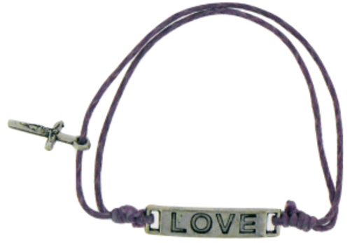 Solid Rock Jewelry 144627 Lavender Cotton Adjustable Friendship with L