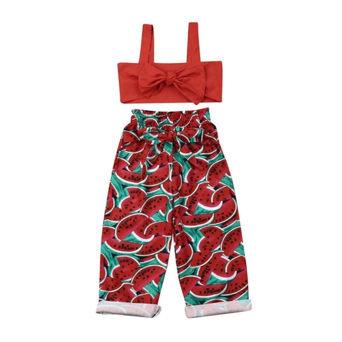 Summer Toddler Baby Girl Sleeveless Bowknot Crop