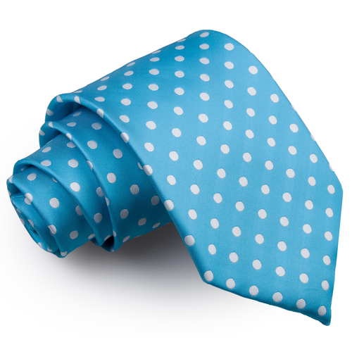 Polka Dot Classic Tie - Robin's Egg Blue