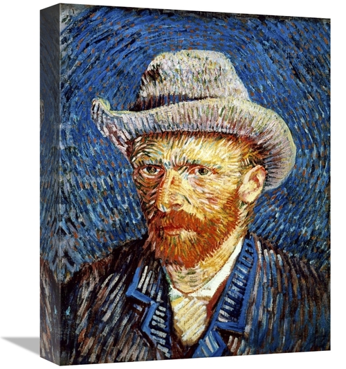 Global Gallery GCS-281303-16-142 16 in. Self Portrait in Grey Felt Hat