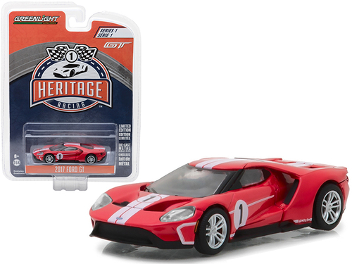 2017 Ford GT Red #1 - Tribute to 1967 Ford GT40 MK IV #1 Racing