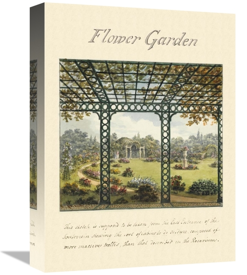 Global Gallery GCS-453923-1216-142 12 x 16 in. Flower Garden, 1813