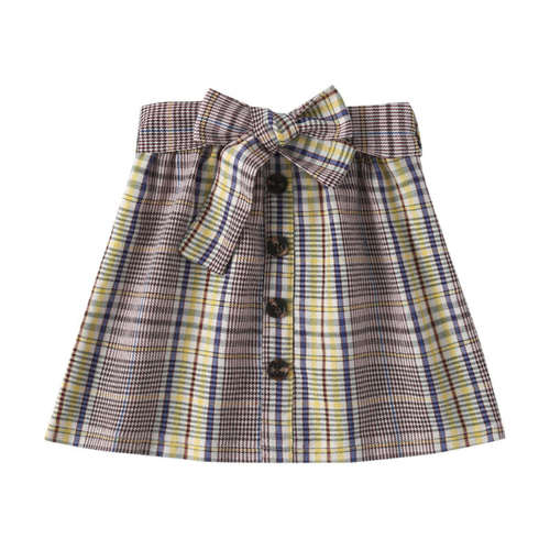 Cute Toddler Baby Girl Plaids Skirts Outfit 2 6Y