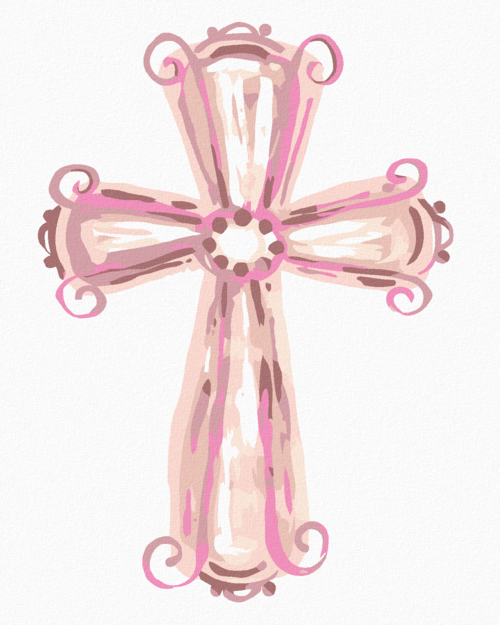 Paint by Numbers - PINK CROSS (HALEY BUSH)