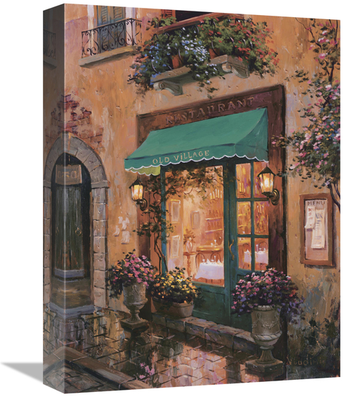 Global Gallery GCS-122977-1216-142 12 x 16 in. Old VIllage Restaurant 