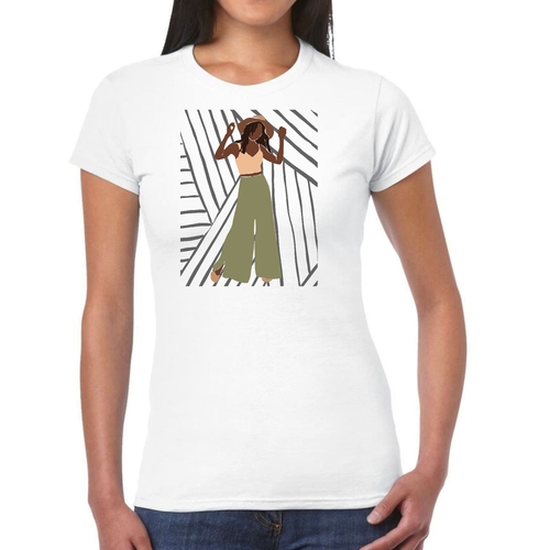 Womens Graphic T-shirt Say it Soul - its Her Groove Thing