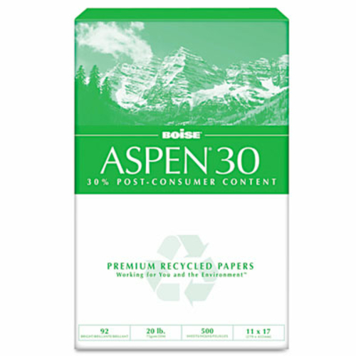 Boise 054907 ASPEN 30 Office Paper- 92 Brightness- 20lb- 11 x 17- Whit