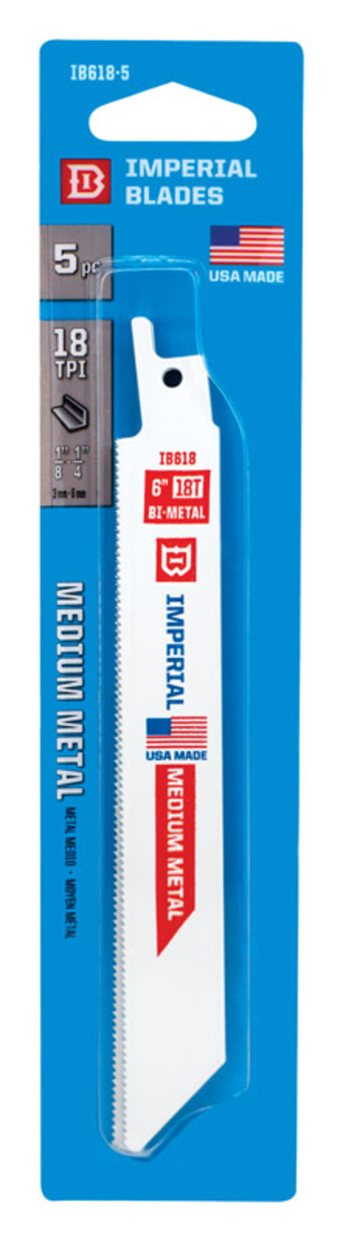 Imperial Blade 2795565 6 in. Bi-Metal Blade - 18 TPI - Pack of 5