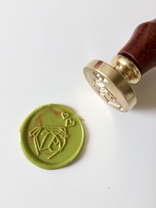 Origami Geometric pug Wax Seal Stamp