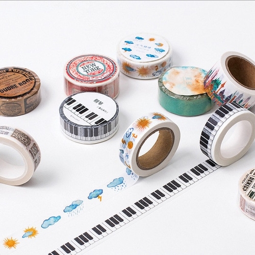 15 30mm*8m Cute Piano Weather Washi Tape