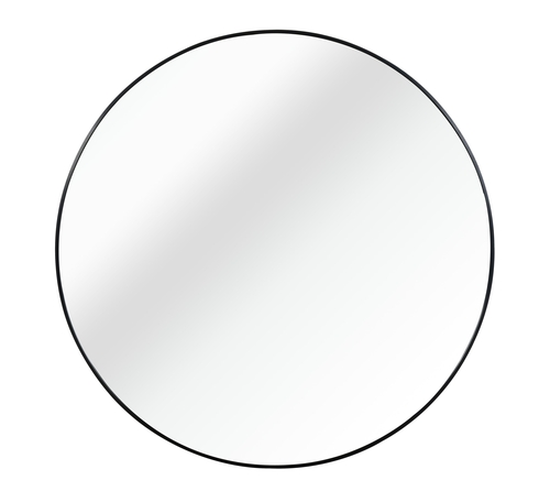 Black 20 Inch Metal Round Bathroom Mirror